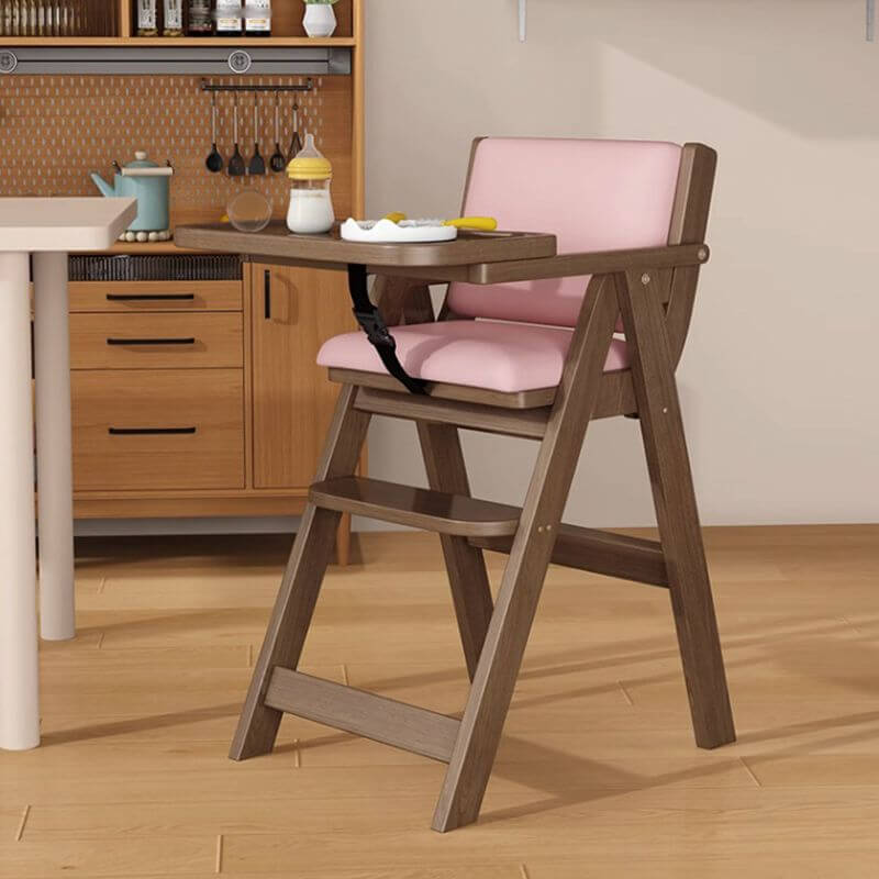 Wooden Kids Activity Chair With Arms - Brown/Pink