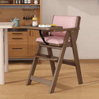 Wooden Kids Activity Chair With Arms - Brown/Pink