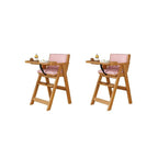 Wooden Kids Activity Chair With Arms - Brown/Pink