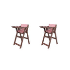 Wooden Kids Activity Chair With Arms - Brown/Pink