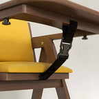 Wooden Kids Chair With PU Upholstery - Walnut/Blue