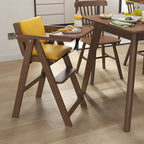 Wooden Kids Chair With PU Upholstery - Walnut/Blue