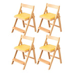 Wooden Kids Chair With PU Upholstery - Walnut/Blue