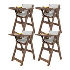 Wooden Kids Chair With PU Upholstery - Walnut/Blue