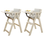 Wooden Kids Chair With PU Upholstery - Walnut/Blue