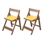 Wooden Kids Chair With PU Upholstery - Walnut/Blue