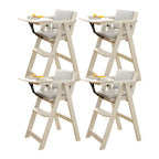 Wooden Kids Chair With PU Upholstery - Walnut/Blue