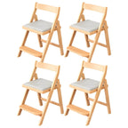 Wooden Kids Chair With PU Upholstery - Walnut/Blue