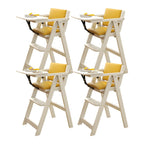 Wooden Kids Chair With PU Upholstery - Walnut/Blue