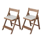 Wooden Kids Chair With PU Upholstery - Walnut/Blue