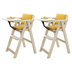 Wooden Kids Chair With PU Upholstery - Walnut/Blue