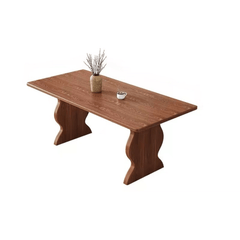 Vintage-Inspired Rectangular Dining Table with Solid Wood Construction and French Legs