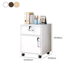 Woodgrain Locking Filing Cabinet With Door, Drawers And Casters Dimensions