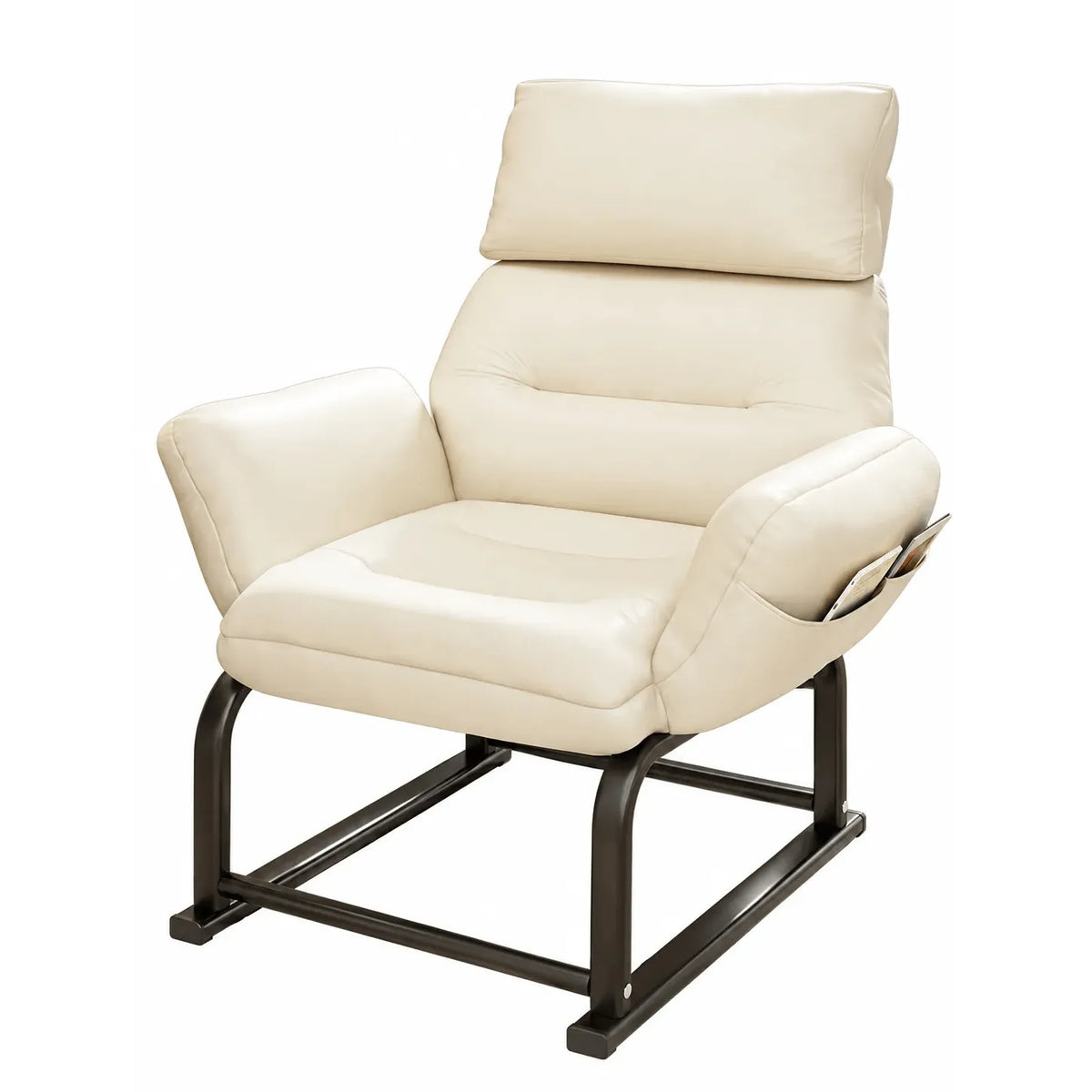 Wraparound Pregnancy Office Chair with Reclining Footrest and Textured Upholstery