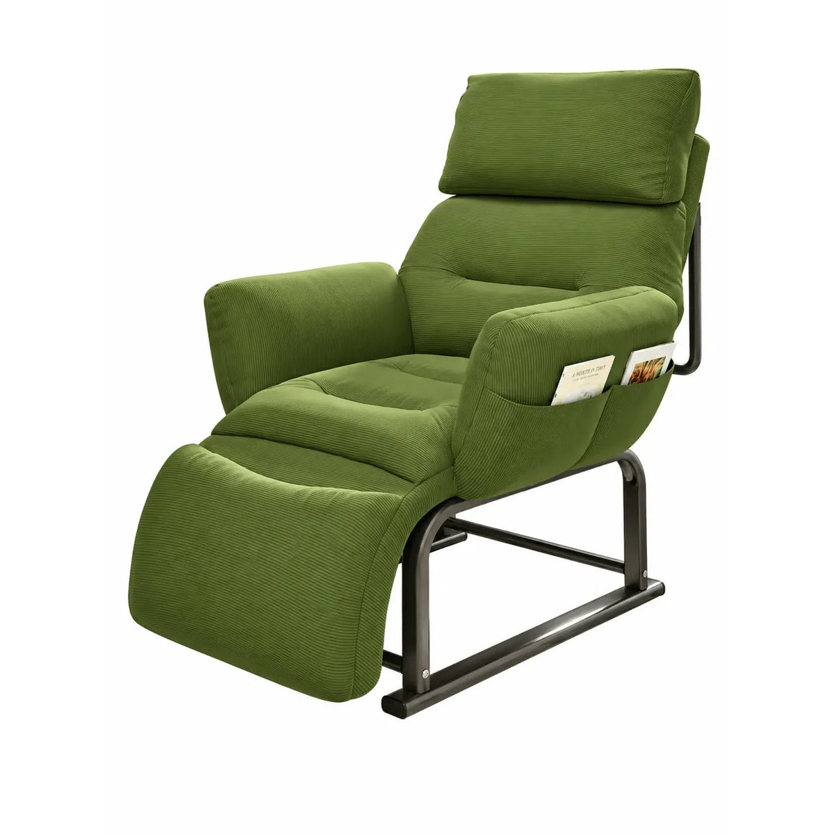 Wraparound Pregnancy Office Chair with Reclining Footrest and Textured Upholstery
