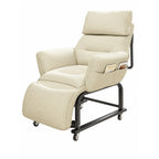 Wraparound Pregnancy Office Chair with Reclining Footrest and Textured Upholstery