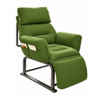 Wraparound Pregnancy Office Chair with Reclining Footrest and Textured Upholstery