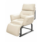 Wraparound Pregnancy Office Chair with Reclining Footrest and Textured Upholstery