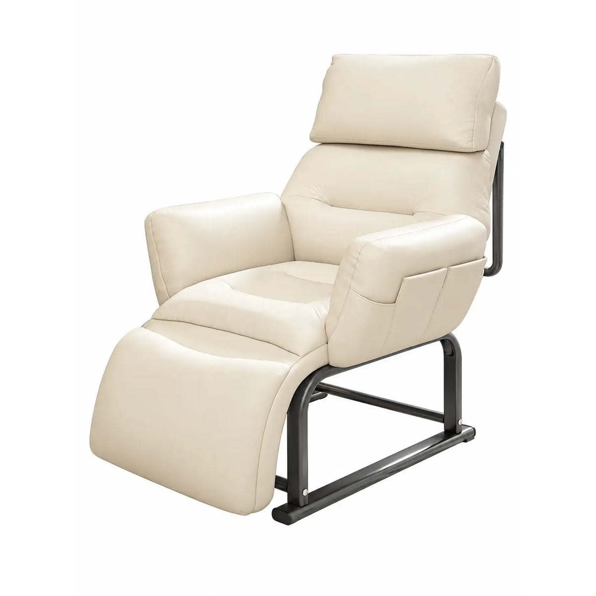 Wraparound Pregnancy Office Chair with Reclining Footrest and Textured Upholstery
