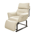Wraparound Pregnancy Office Chair with Reclining Footrest and Textured Upholstery