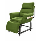 Wraparound Pregnancy Office Chair with Reclining Footrest and Textured Upholstery