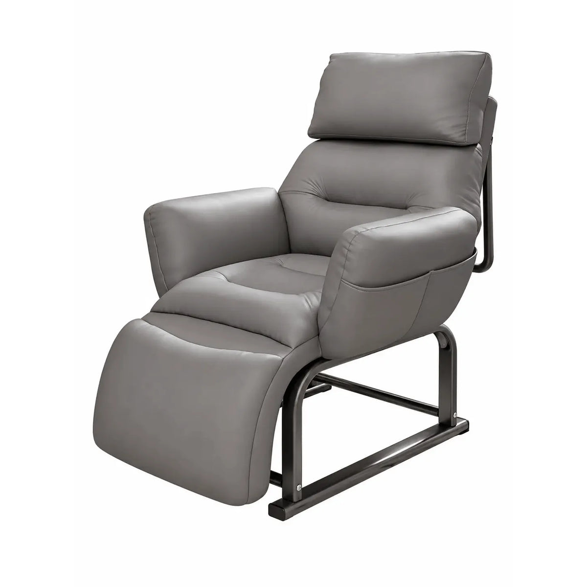 Wraparound Pregnancy Office Chair with Reclining Footrest and Textured Upholstery