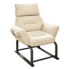 Wraparound Pregnancy Office Chair with Reclining Footrest and Textured Upholstery