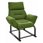 Wraparound Pregnancy Office Chair with Reclining Footrest and Textured Upholstery