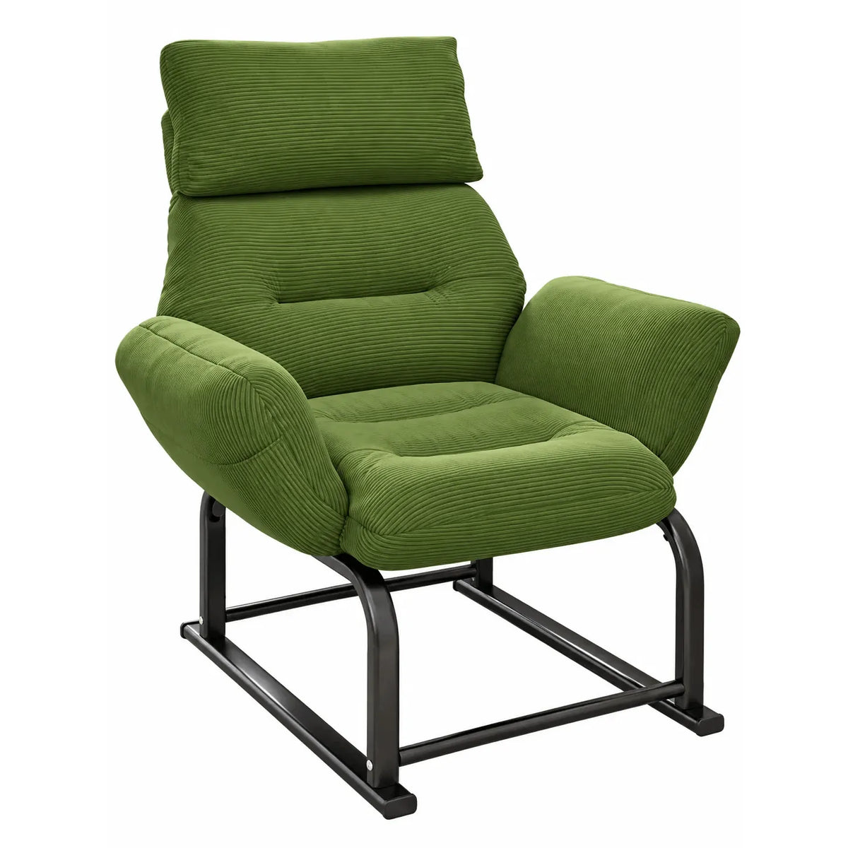 Wraparound Pregnancy Office Chair with Reclining Footrest and Textured Upholstery