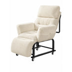 Wraparound Pregnancy Office Chair with Reclining Footrest and Textured Upholstery