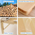 XS Foldable Pine Wood Wall-Mounted Desk - Space Saver