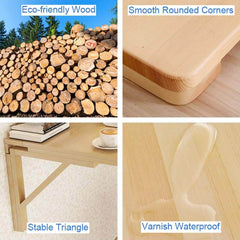 XS Foldable Pine Wood Wall-Mounted Desk - Space Saver