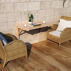 XS Foldable Pine Wood Wall-Mounted Desk - Space Saver