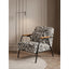 Zebra Print Chair Series with Solid Wood Arms and Matte Black Metal Legs Main Product Image