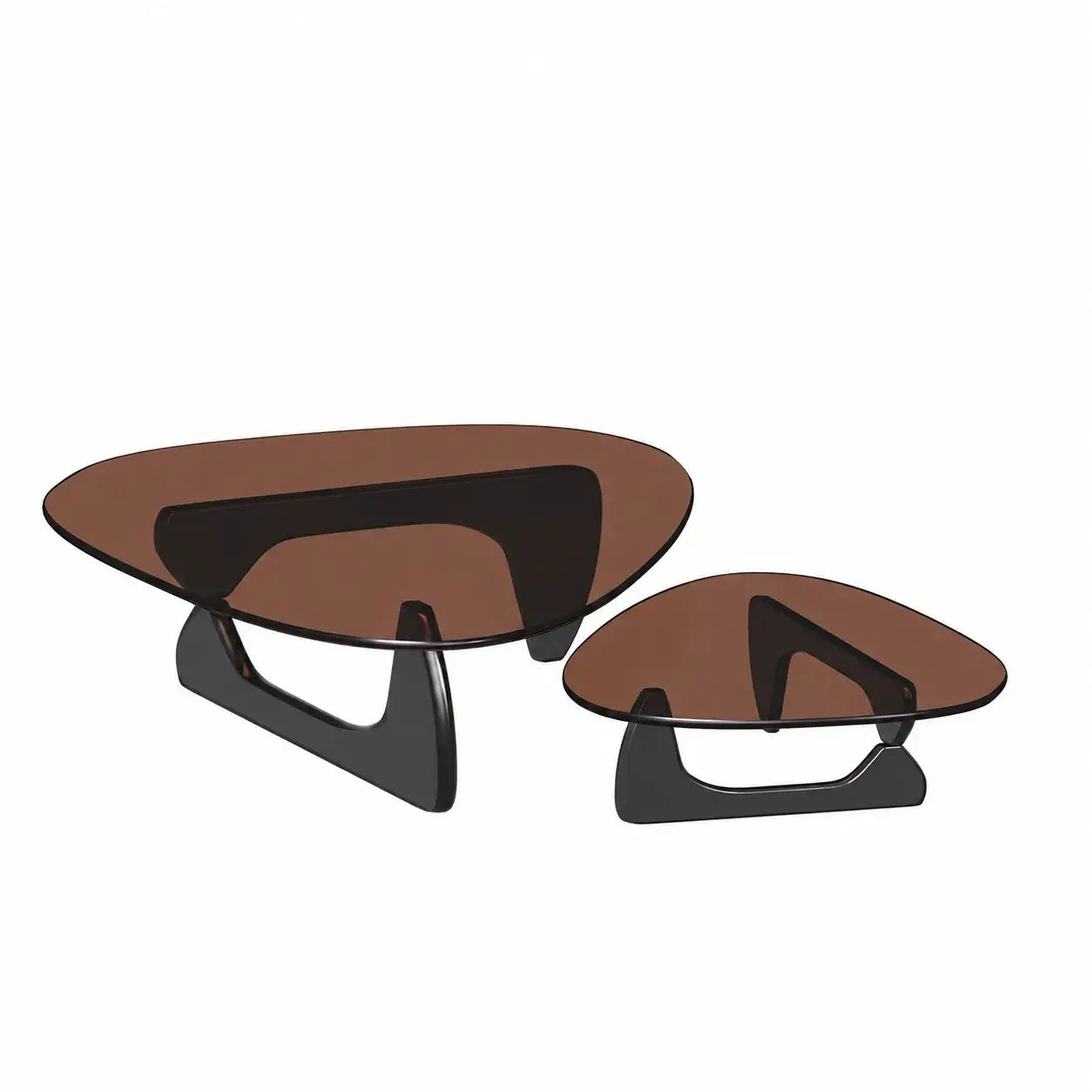 Zebra Print Organic Acrylic Coffee Table Series With Layered Nesting Forms
