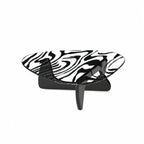 Zebra Print Organic Acrylic Coffee Table Series With Layered Nesting Forms