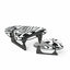 Zebra Print Organic Acrylic Coffee Table Series With Layered Nesting Forms