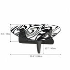 Zebra Print Organic Acrylic Coffee Table Series With Layered Nesting Forms Dimensions