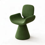 Zebra Print Sculptural Swivel Accent Vanity Chair Series in Velvet
