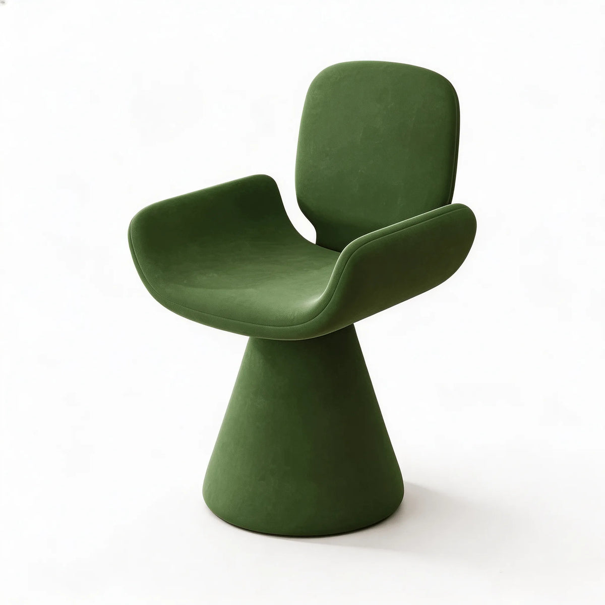 Zebra Print Sculptural Swivel Accent Vanity Chair Series in Velvet