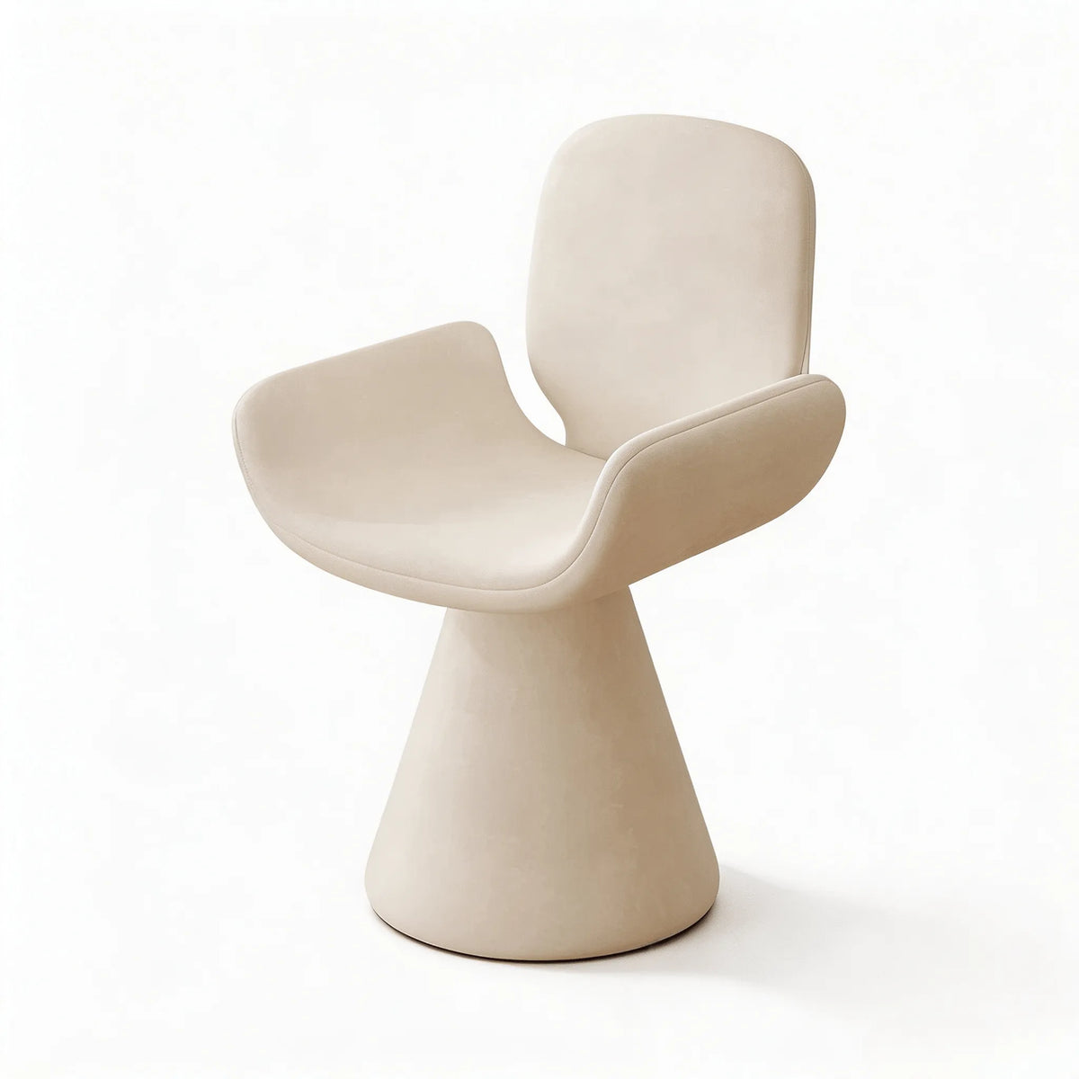 Zebra Print Sculptural Swivel Accent Vanity Chair Series in Velvet