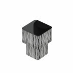 Zebra Veneer Coffee Table Set with Black Glass Tiered Nesting Design