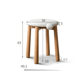 White/Ivory Makeup Vanity Stool for Elegant Beauty Routine