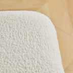 Modern Bedroom Boucle White Bench Upholstered Ottoman with Storage & Gold Legs