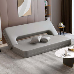 Stylish 79 inch Modern Folding Sofa Bed LeathAire Upholstered Full Sleeper with Convertible Design and Easy Assembly