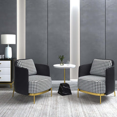 Minimalist black and gray accent chair perfect for modern living rooms