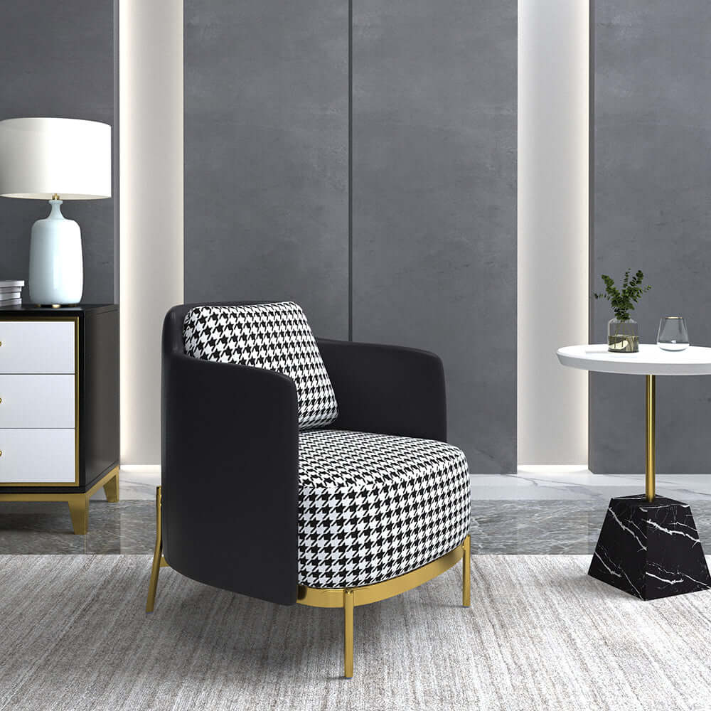 Sophisticated black and gray chair with high-quality linen upholstery