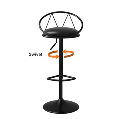 Versatile Modern Black Bar Stools Set of 2 for Kitchen Island or Home Bar Area