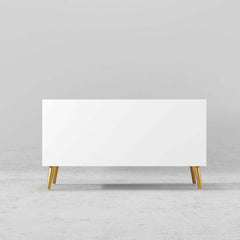 Contemporary white upholstered shoe rack bench with storage cabinet and shelf for hallway