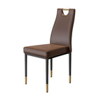 Elegant black dining chairs with contemporary upholstered design, set of 2